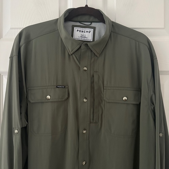 Poncho Outdoors The Gunnison Original Shirt Moss Green Men’s Size Large Regular - Picture 5 of 13